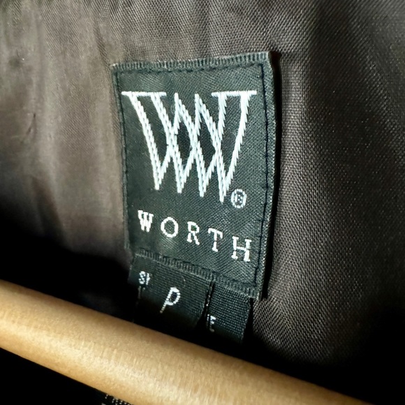 W by Worth Genuine Suede Cropped Embossed Metallic Jacket 3/4 Sleeve Zip Up XS - Picture 3 of 10